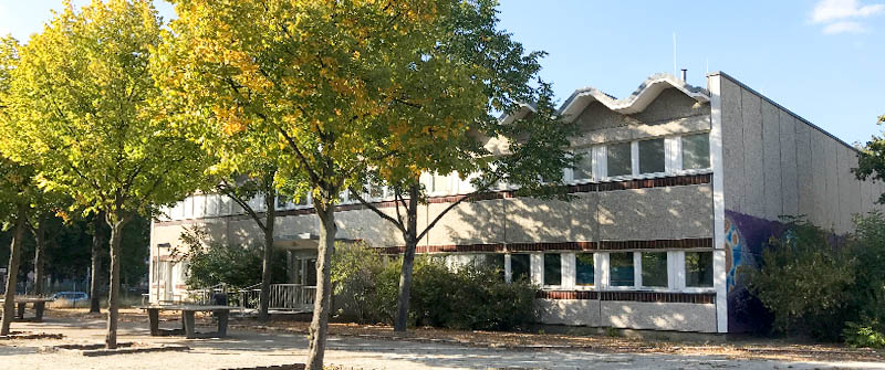 Schulsozialarbeit an der Jean-Piaget-Schule, Sekundarschule, Berlin Marzahn-Hellersdorf, Schulhof